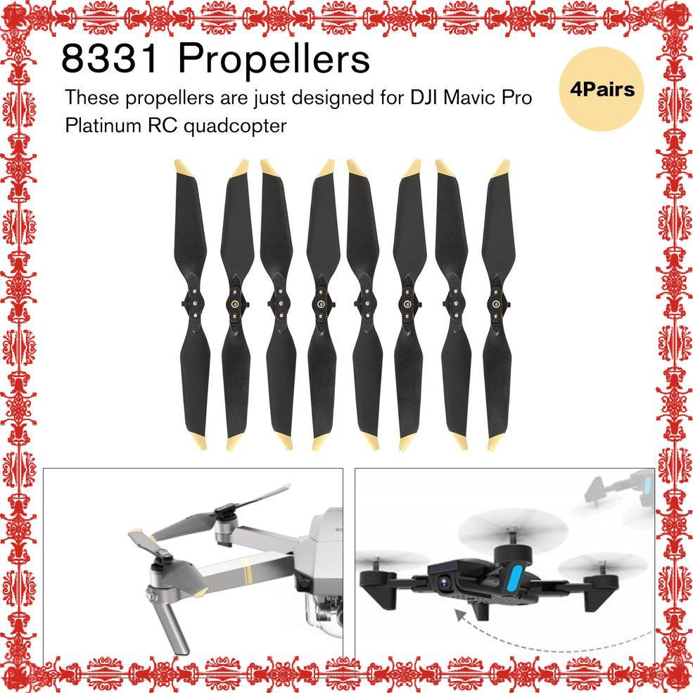 4 Pairs Low-Noise Quick-Release 8331 Propellers for DJI Pro Platinum Mavic[\(^o^)/~]