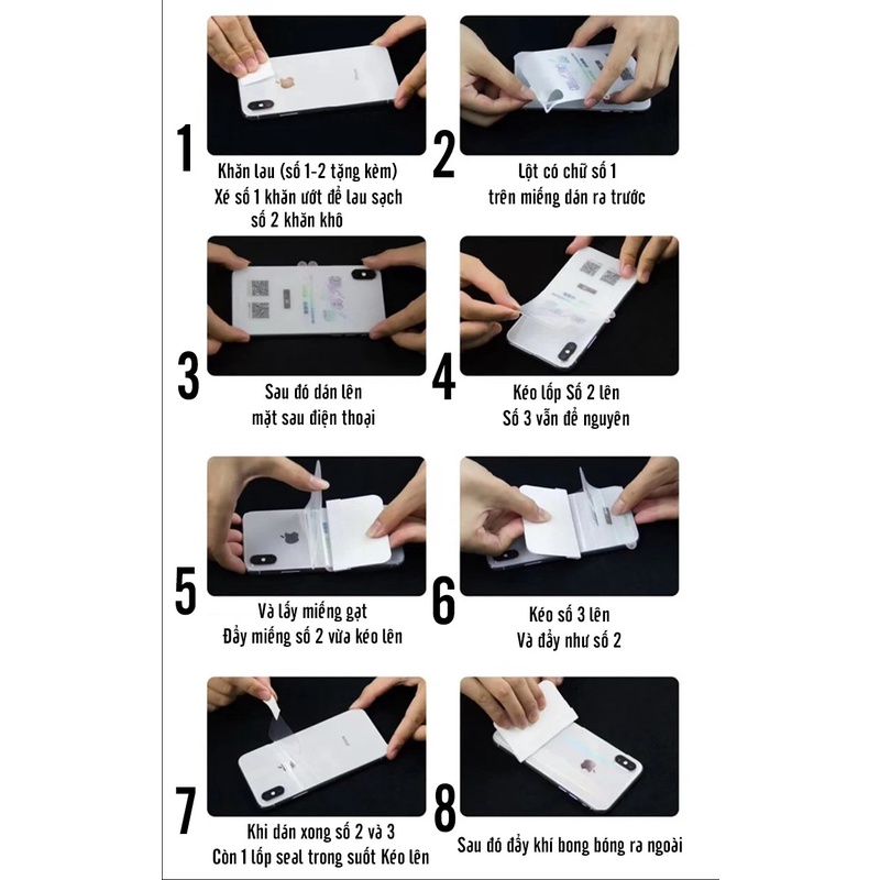 Miếng dán PPF ánh 7 màu cho Xiaomi Mi 11T-Redmi Note 10-Poco F3-Redmi 10 và nhiều dòng Xiaomi khác chống trầy mặt lưng