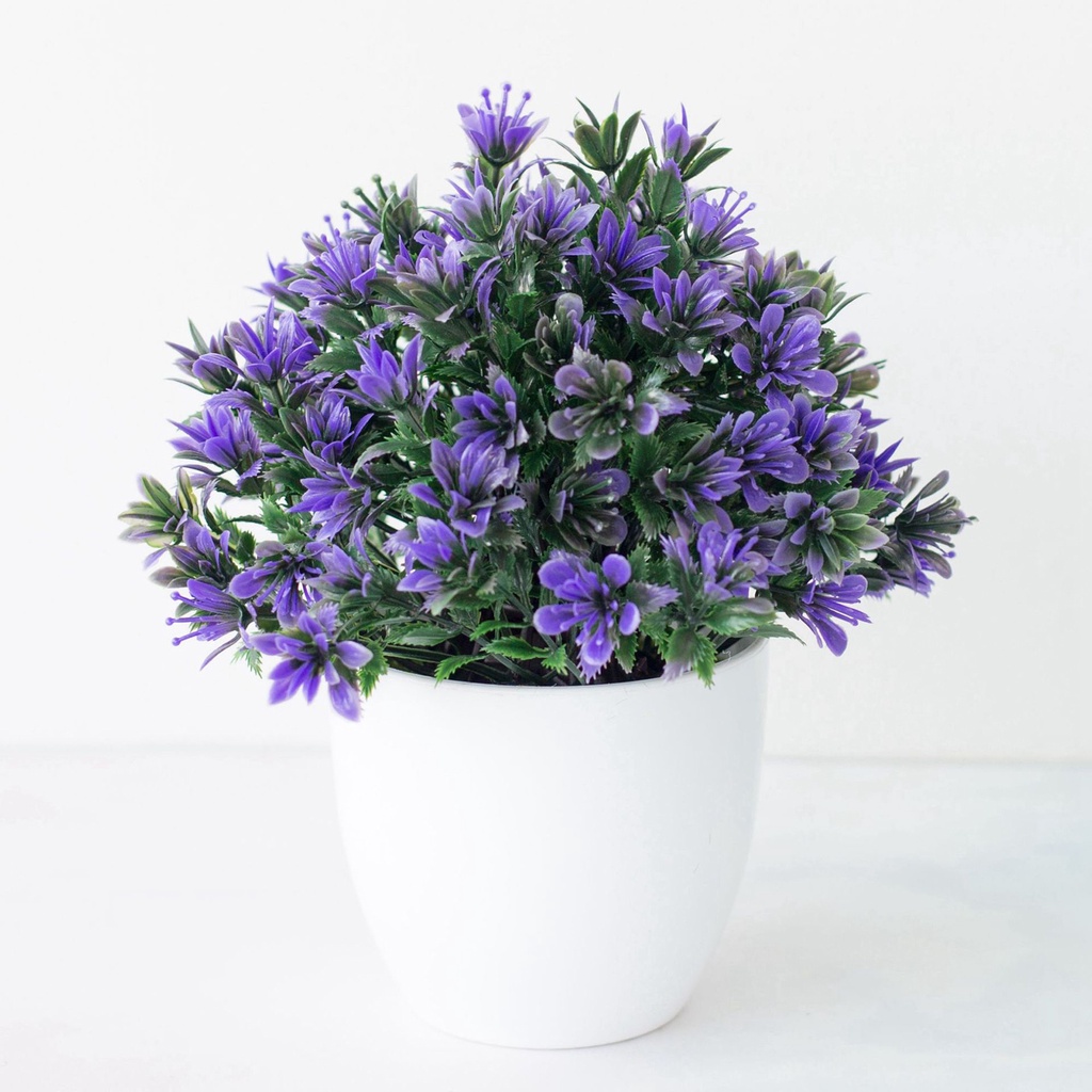 Chậu hoa giả bằng nhựa sống động dùng trang trí nhà cửa/đám cưới