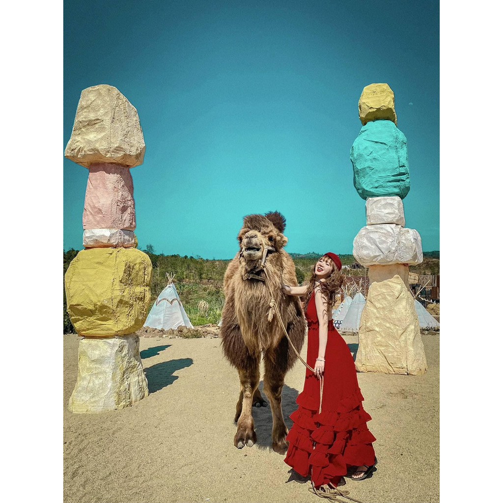 [FREESHIP] Đầm maxi đỏ chân bèo | BigBuy360 - bigbuy360.vn