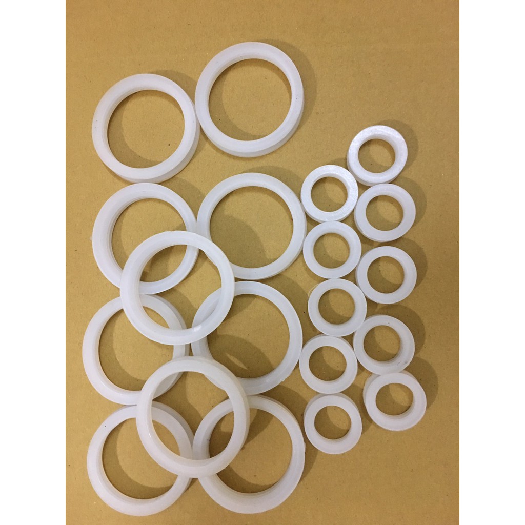 Combo 10 gioăng silicon phi 27 và 10 gioăng silicon phi 58 dùng cho máy nước nóng NLMT