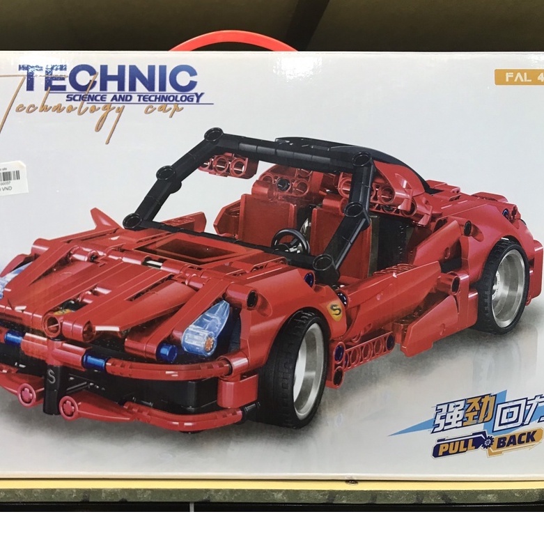 Bộ lego lắp ráp xe mui trần màu đỏ