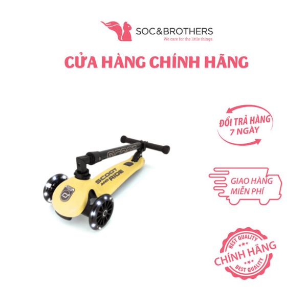 Xe scooter trẻ em Scoot and Ride Highwaykick 3 LED màu Lemon