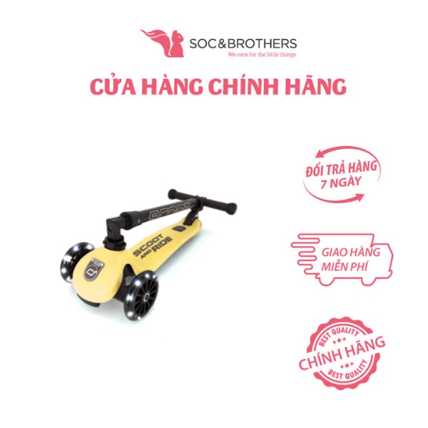 Xe scooter trẻ em Scoot and Ride Highwaykick 3 LED màu Lemon