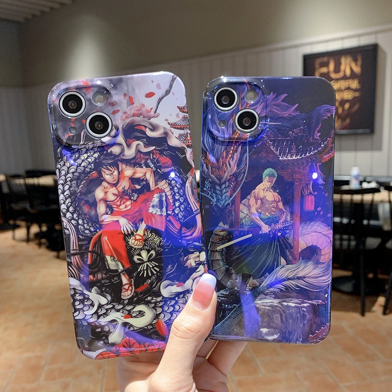 Ốp Điện Thoại Họa Tiết luffy zoro Bóng Nhiều Màu Cho iPhone 13 12 11 Pro Max X Xs Max XR 8Plus