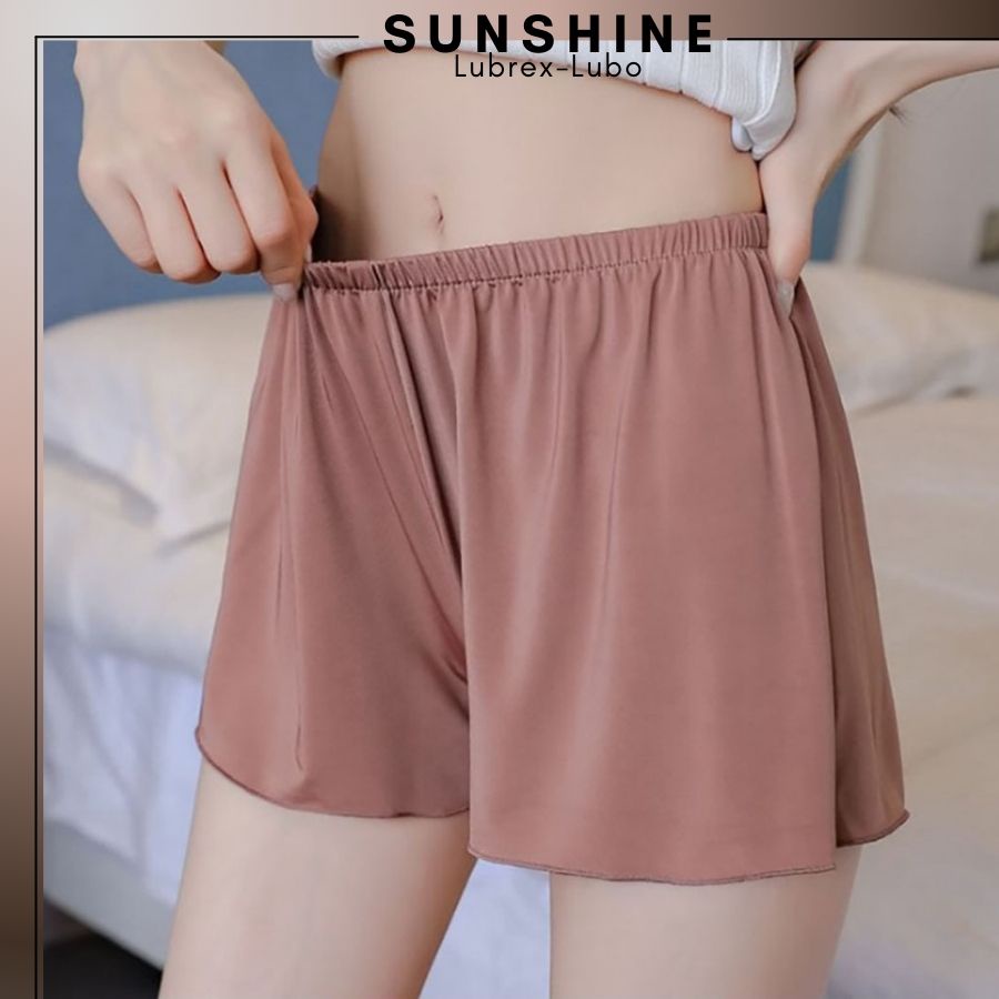 Quần short nữ mặc ngủ thoáng mát full size rẻ đẹp nâu đen SUNSHINE