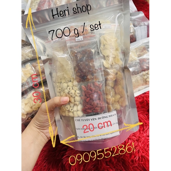 Set cực đại 700g- chè tuyết yến dưỡng nhan 14vị- có hoa mộc. - ảnh sản phẩm 4