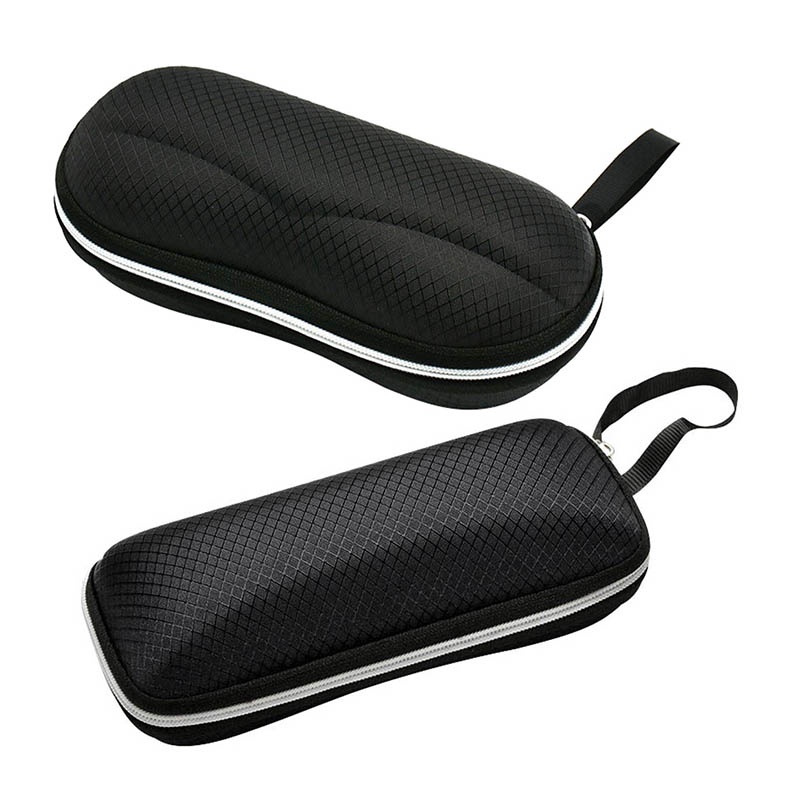 Hộp Cứng Màu Đen Có Khóa Kéo Dùng Để Đựng Mắt Kính