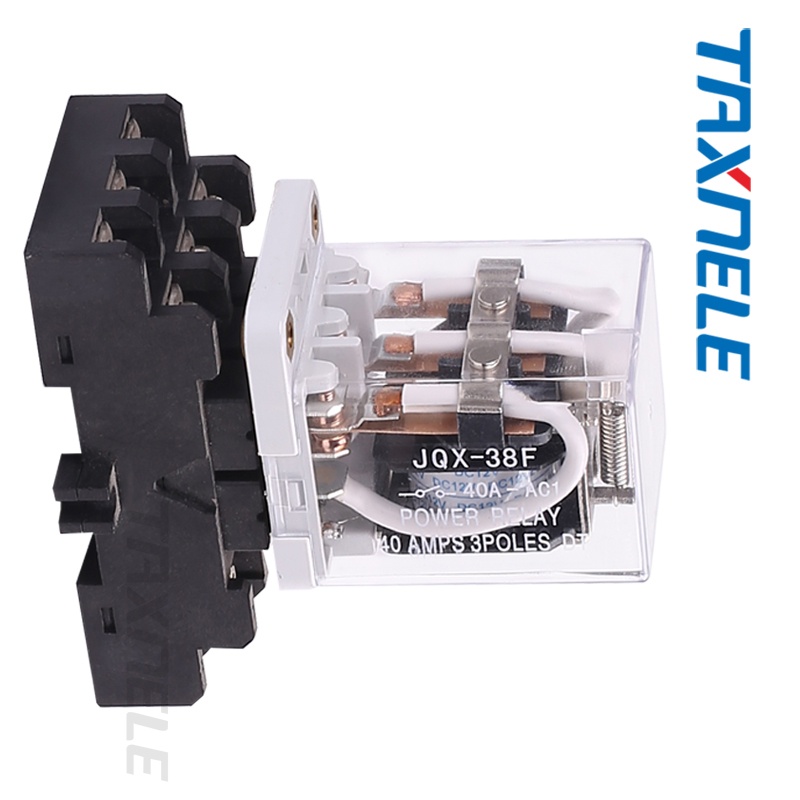 Rơ Le Điện Từ JQX-38F 3Z 40A 11pin DC12V DC24V AC110V AC220V Kèm Đế
