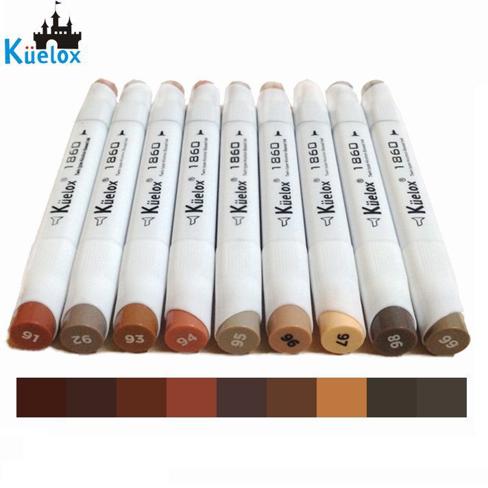 Bút Marker Fine Colour Kuelox Lẻ Tông Màu Nâu