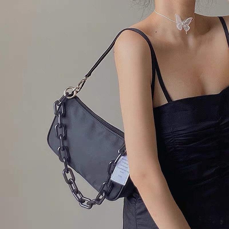 [ĐƯỜNG MAY ĐẸP][HOBO BLACKP|NK JENNIE] Túi kẹp nách JENNIE phối dây xích chất cao cấp siêu trend 2020 | BigBuy360 - bigbuy360.vn