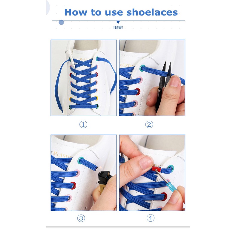 1 Cặp Dây Buộc Giày Co Giãn Có Khóa Cài Nhanh Chóng Dành Cho Nam Và Nữ Mới