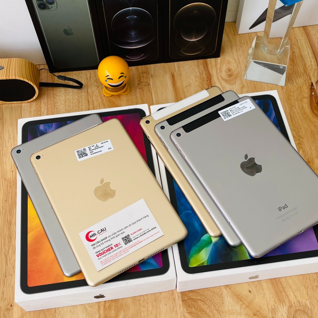 Máy tính bảng iPad Mini 4 16GB bản 4G + WIFI chính hãng Apple - NHƯ MỚI 99% - TẶNG: BỘ SẠC 12W + BAO DA