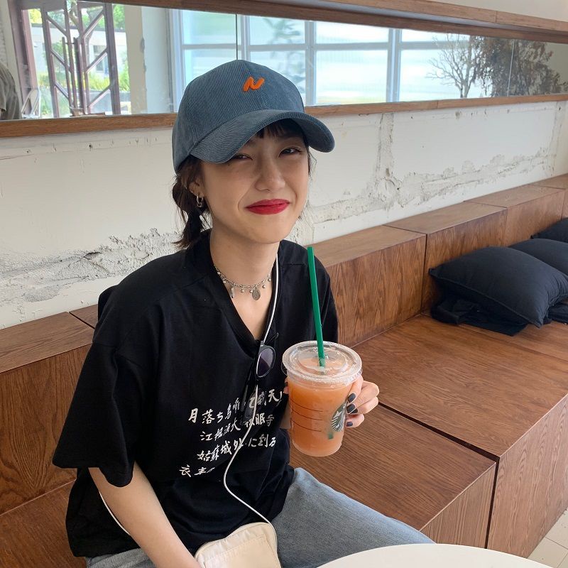 Mũ Lưỡi Trai Nhung Kẻ Phong Cách Hàn Quốc