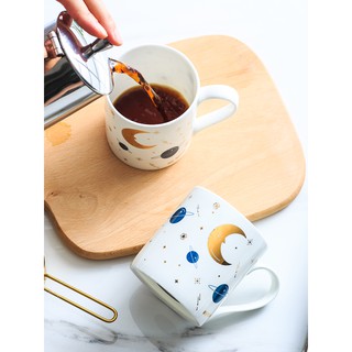 Cốc sứ cao cấp in hình  nửa vầng trăng - Cốc quà tặng