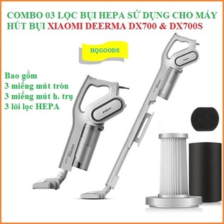Combo 3 lọc bụi HEPA thay thế sử dụng cho các loại máy hút bụi gia đình Xiaomi Deerma DX700 DX700S