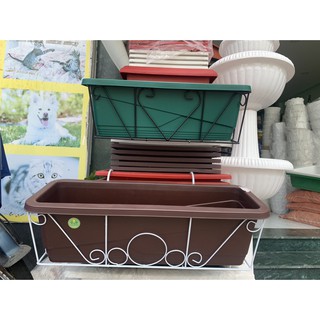 bộ khung sắt treo ban công cây xanh
