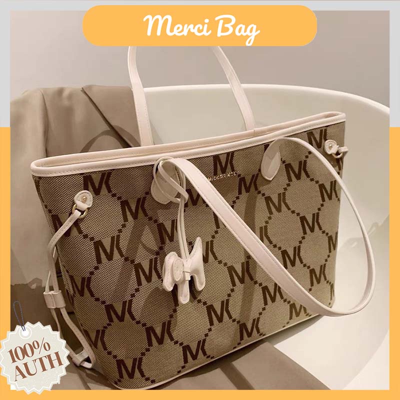 Túi Tote nâu to nữ tặng kèm ví cầm tay - Chính hãng Miocra Koly - mk30063