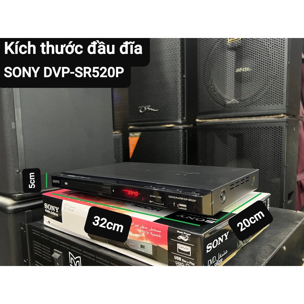 Đầu đĩa DVD SONY DVP-SR520P: Hình ảnh sắc nét qua cổng HDMI, đọc nhiều định dạng đĩa, không kén đĩa