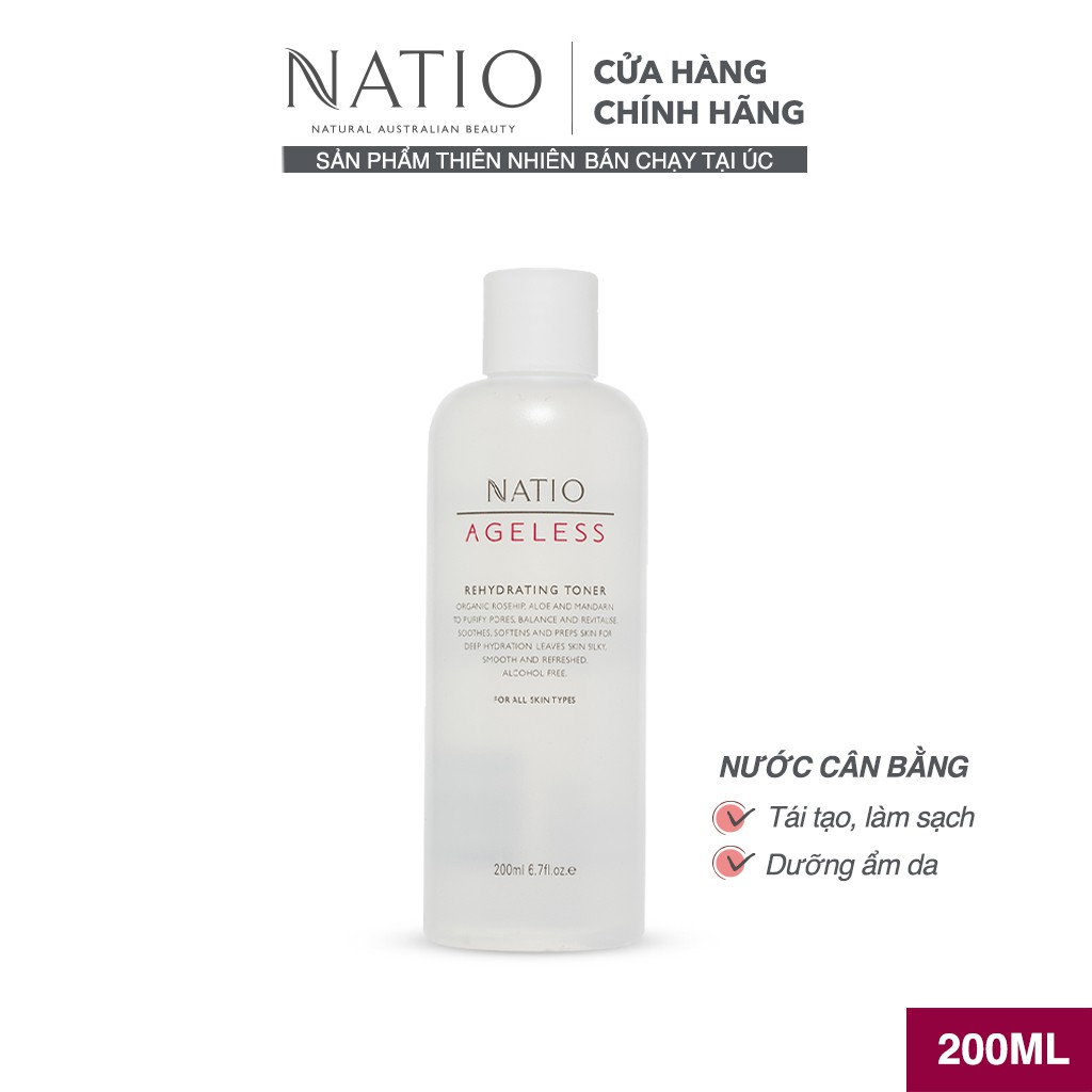 Nước Cân Bằng Tái Dưỡng Ẩm Da Natio Ageless Rehydrating Toner 200ml