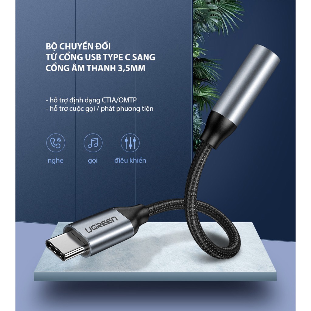 Cáp chuyển đổi USB type C sang 3.5mm UGREEN 30632