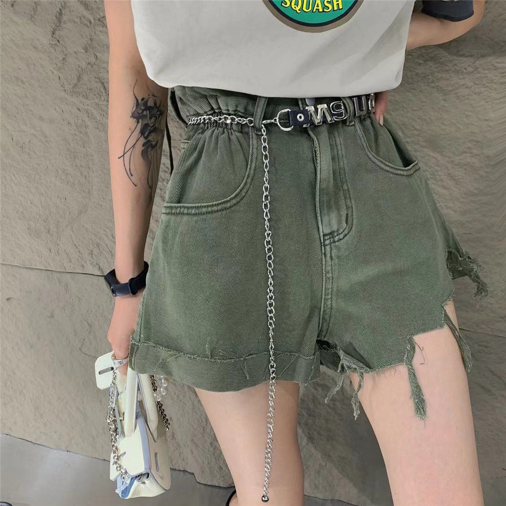 Thắt Lưng Dây Xích Bằng Kim Loại Pu In Chữ Happy Wang Phong Cách Hàn Quốc Cho Nữ