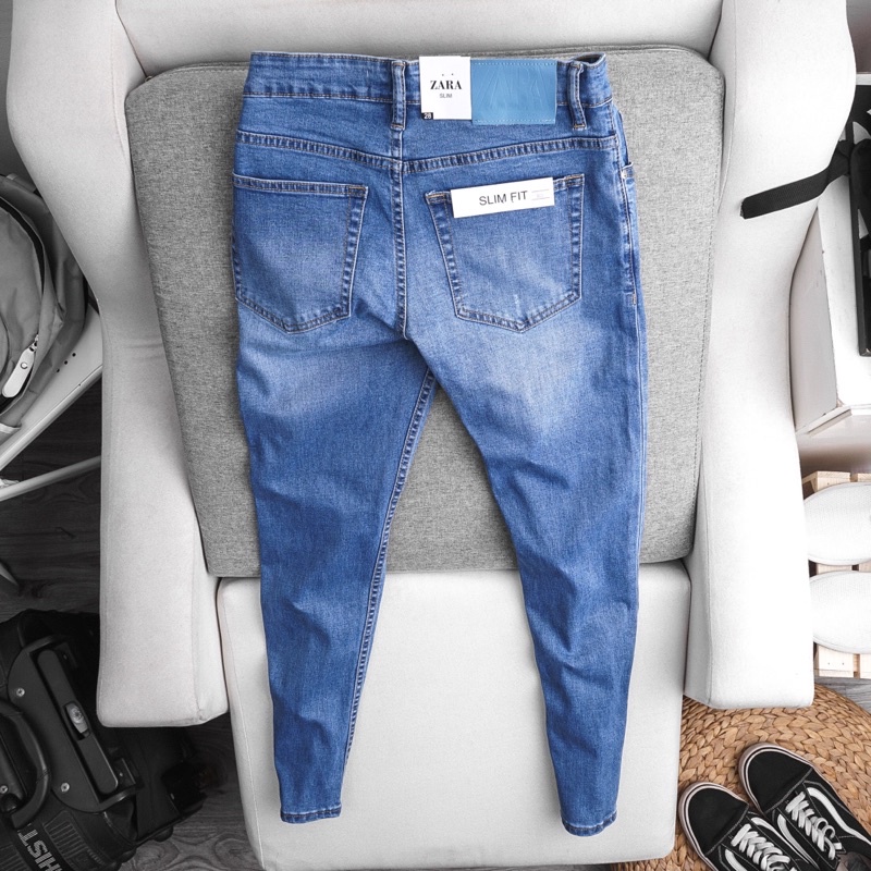 [⚡Kèm quà⚡️] Quần jean nam ống ôm mài rách chất bò đẹp - co giãn | BigBuy360 - bigbuy360.vn