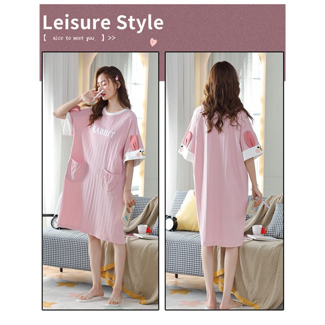 Đầm Ngủ Cotton Dài Thanh Lịch Cho Nữ | BigBuy360 - bigbuy360.vn