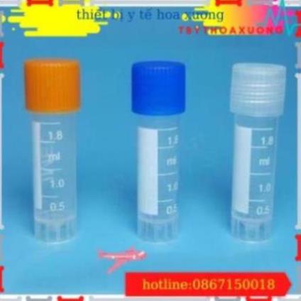Ống Cryo, Ống LưuTrữ Lạnh Tế Bào 1.8ml  [ Com Bo 50 ống ]