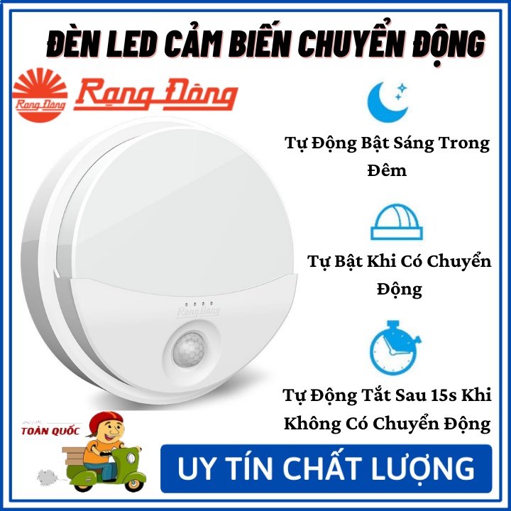 Đèn cảm ứng - Đèn cảm biến chuyển động rạng đông 💥Đèn led thông minh dán tường tiện lợi, phạm vi cảm ứng 5m -BH 12 tháng