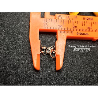 Charm nai bạc khắc trái tim rơi