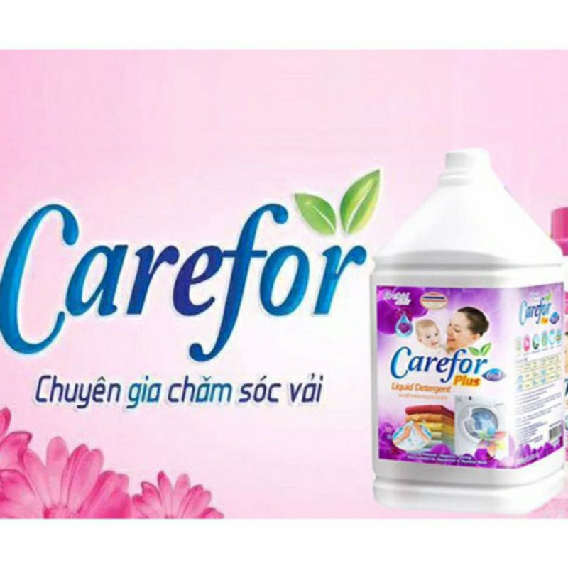 Nước Giặt Carefor 6 trong 1 can 3,5L Hồng/Tím/Xanh