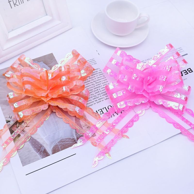 1 túi 10 nơ rút voan bèo 5cm