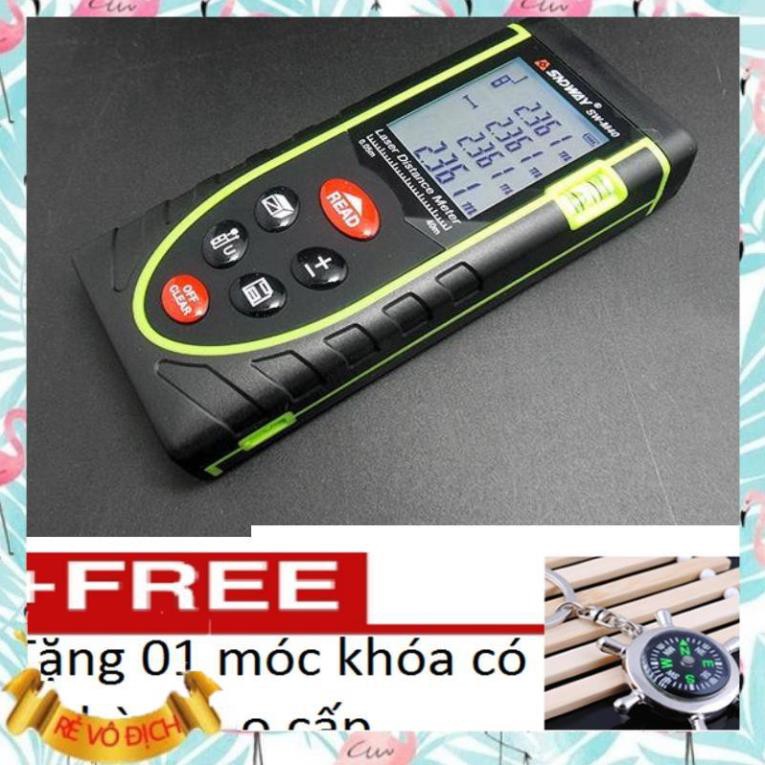 ❤️FREESHIP❤️ 🚛 Thước đo khoảng cách bằng tia laser sndway phạm vi đo 40m (sw-m40)- 206629206590- +🎁 móc khóa la bàn