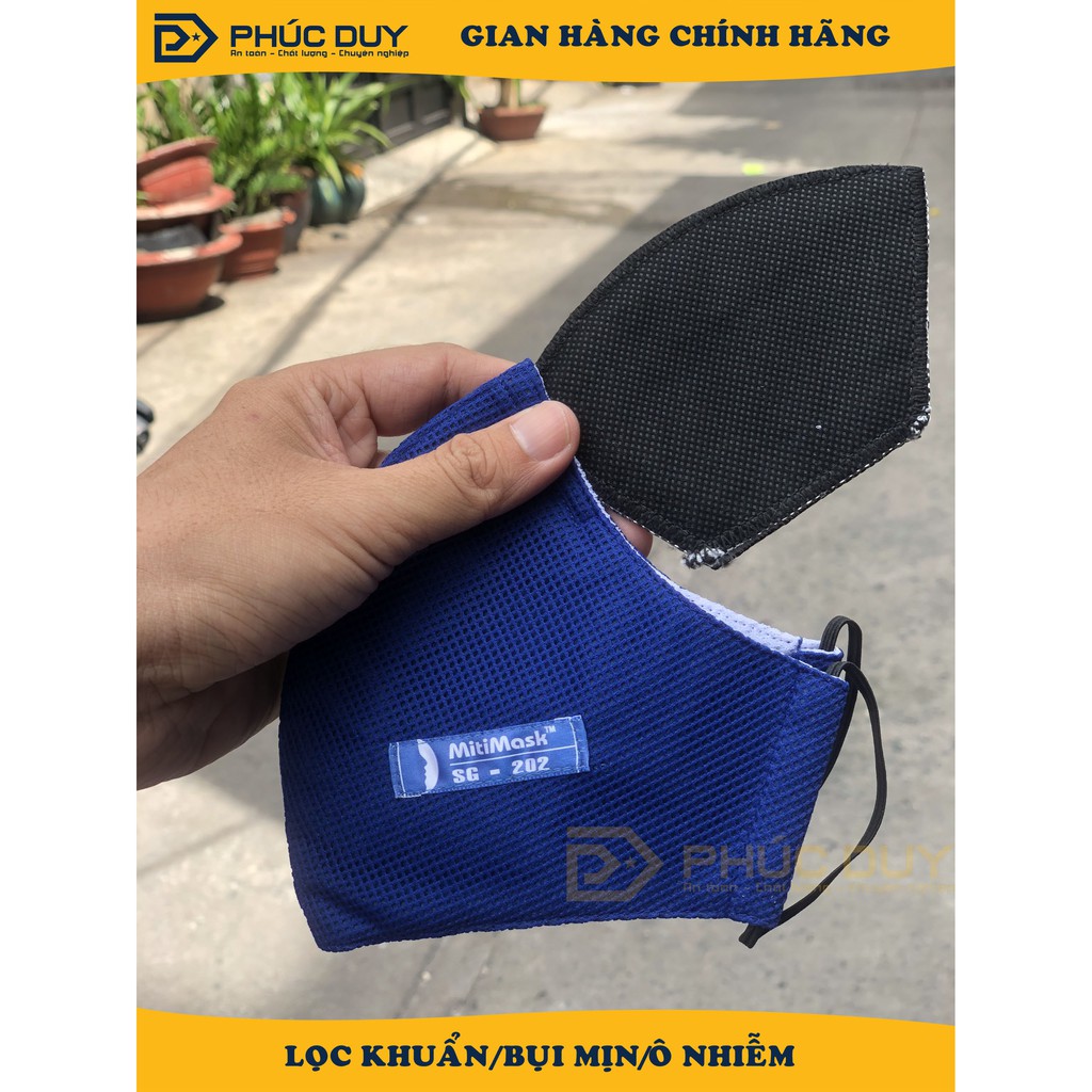 Khẩu trang than hoạt tính MITImask SG203 đeo qua gáy chính hãng