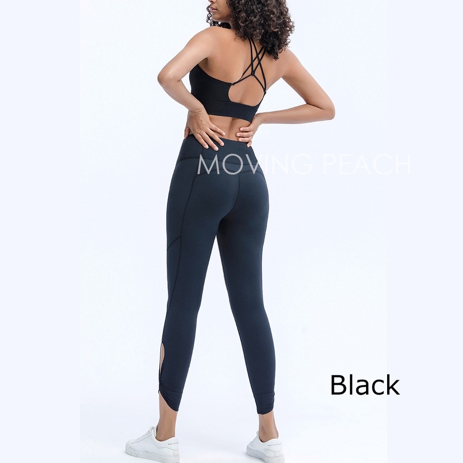 MOVING PEACH Women Sports sets Beauty-back Yoga bra with Leggings CBN+CLN