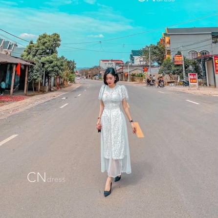 Váy trắng dài,váy trắng cổ vuông phối lơ sau lưng,đầm trắng xoè dự tiệc cưới sang chảnh chất vải không nhàu KIM039