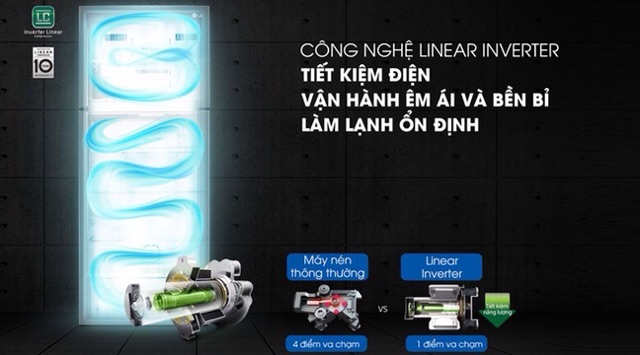 tủ lạnh LG inverter 393 lit GN-L422B( hàng mẫu trưng bày new , bảo hành chính hãng gần 2 năm