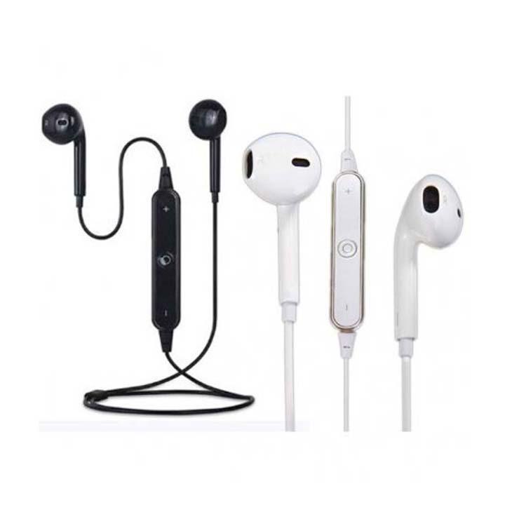 Tai nghe bluetooth S6 siêu chất lượng - Tai nghe nhét tai có dây đeo cổ, pin khỏe