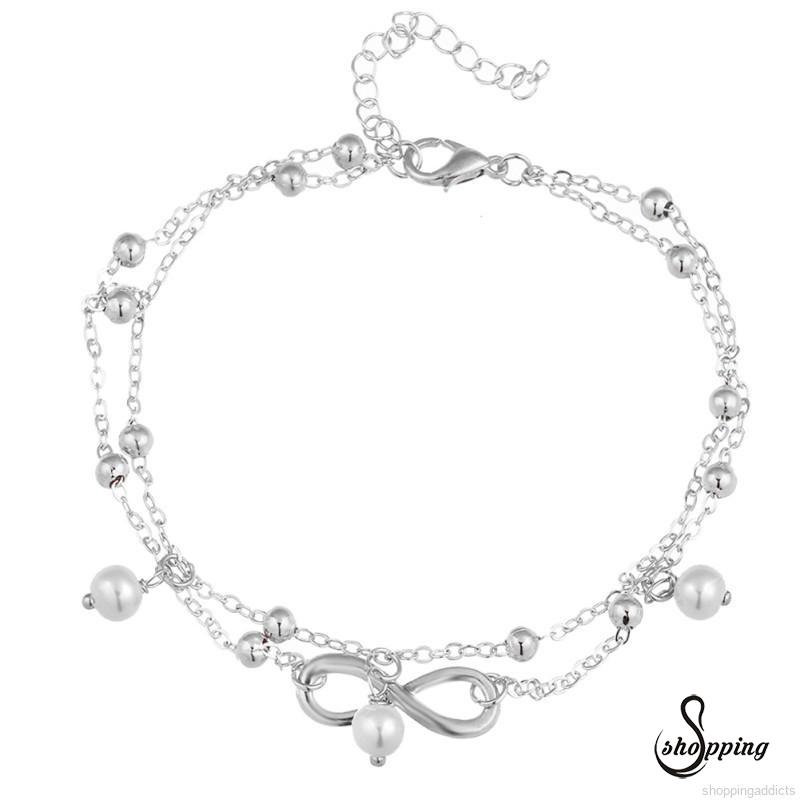 Lắc chân đính ngọc trai phong cách Bohemia cho nữ | BigBuy360 - bigbuy360.vn