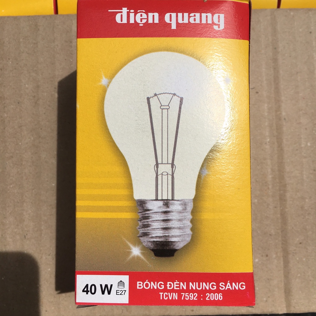 [Mã 257LIFESALE giảm 8% đơn 99K] Bóng Đèn Sợi Đốt, Sợi Tóc Điện Quang 25W, 40W, 60W