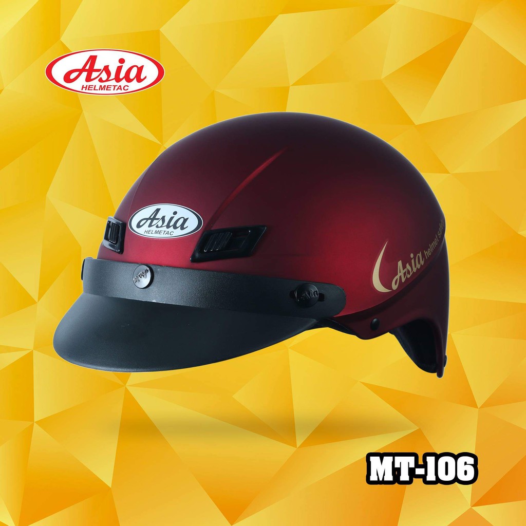 Mũ Bảo Hiểm ASIA 106  Chính Hãng -Bảo Hành 12 Tháng.