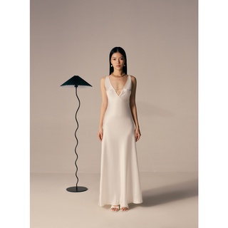 Nudieye - đầm lụa dài đính đá audrey maxi dress