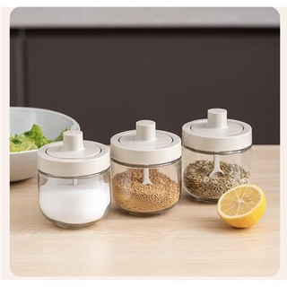 Bộ hũ đựng gia vị thuỷ tinh, lọ đựng gia vị có thìa