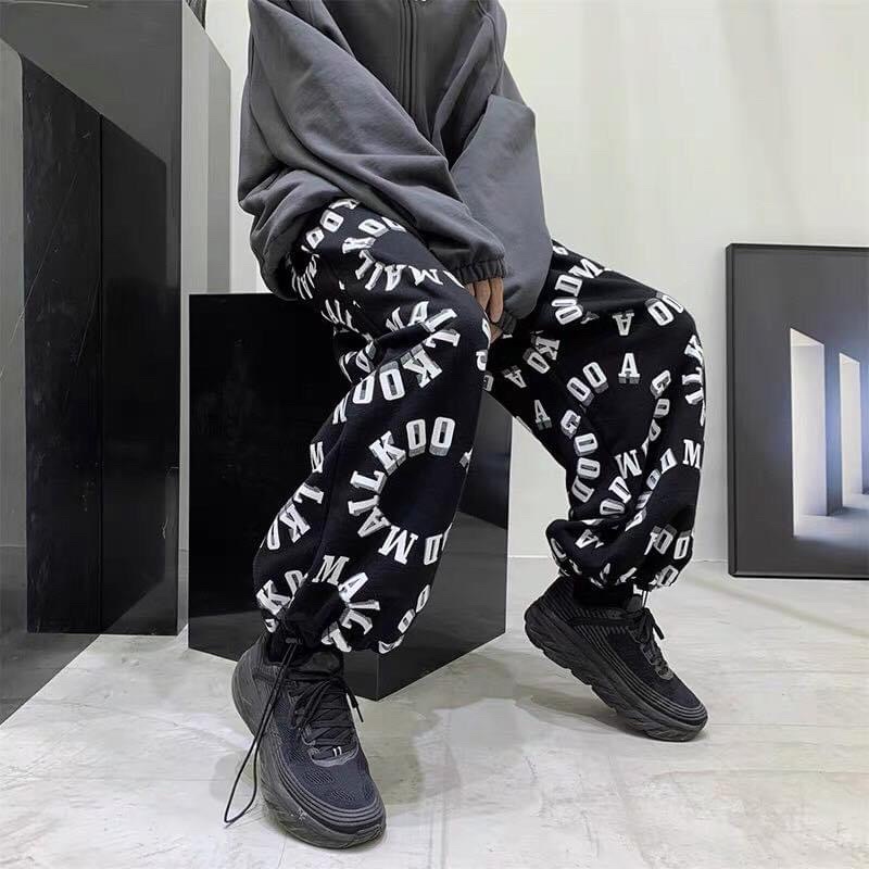 Quần Dài Dây Rút Vòng Chữ Unisex(Dây Rút Tự Điều Chỉnh)