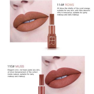💄[Tách lẻ] Bộ 5 son thỏi siêu lì matte Pudaier màu hottrend