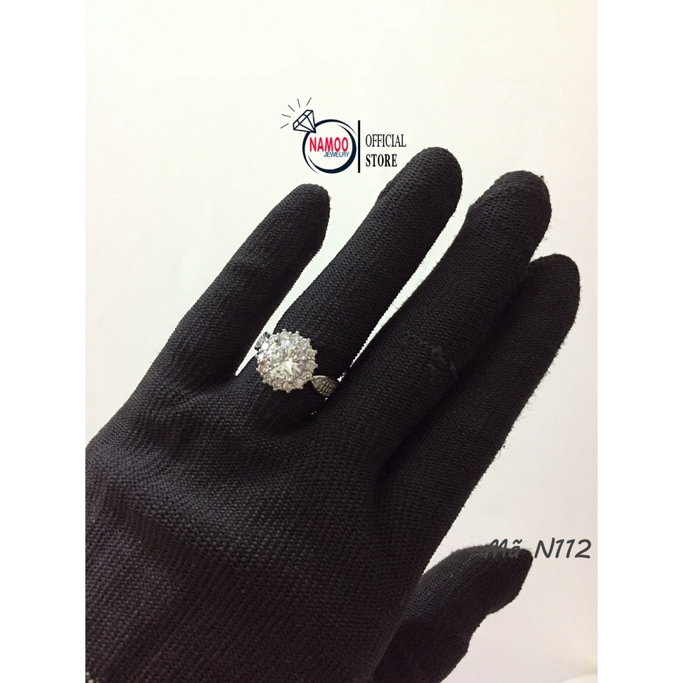 Nhẫn Bạc Nữ N112 Đính Xinh Xắn Đính Đá Lớn