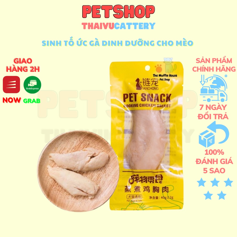 sinh tố ức gà dinh dưỡng cho mèo