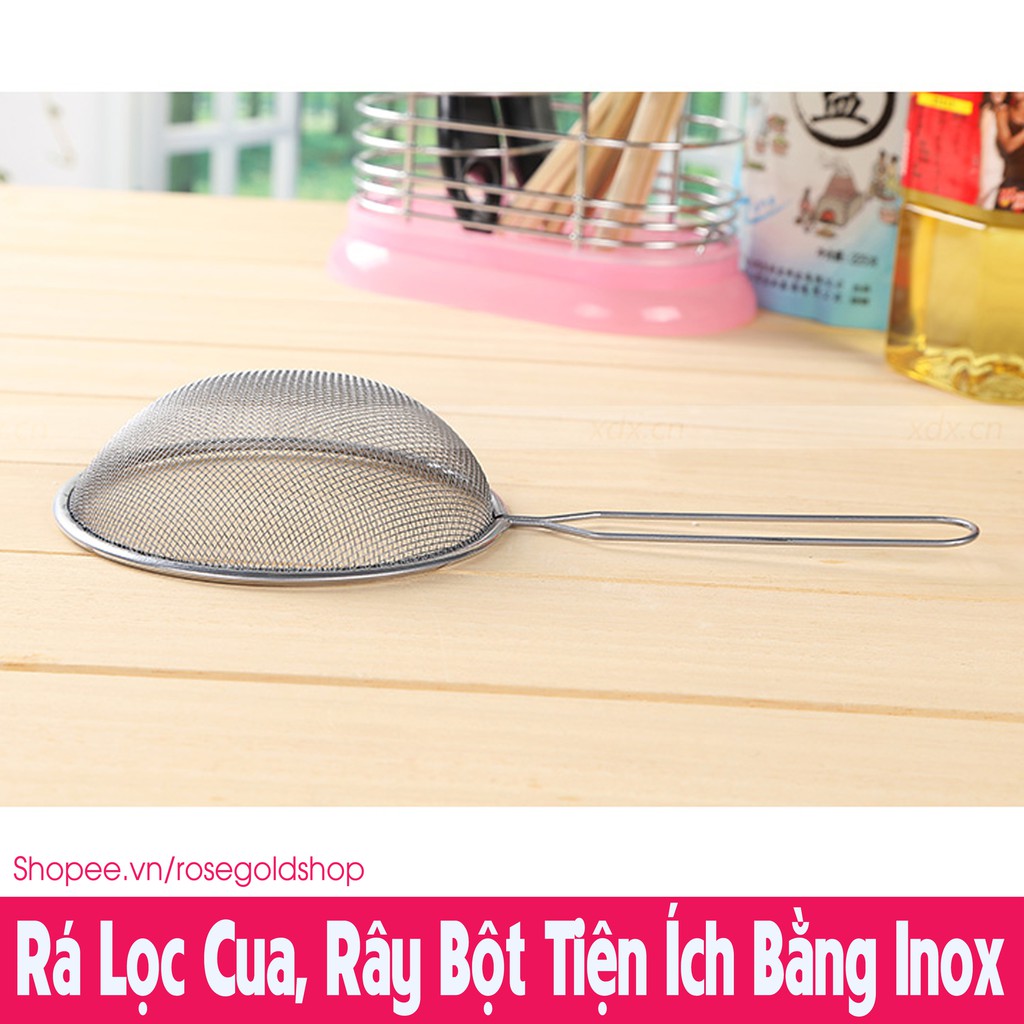 Rá Lọc Cua, Rây Bột Tiện Ích Loại Tốt Bằng inox 14cm