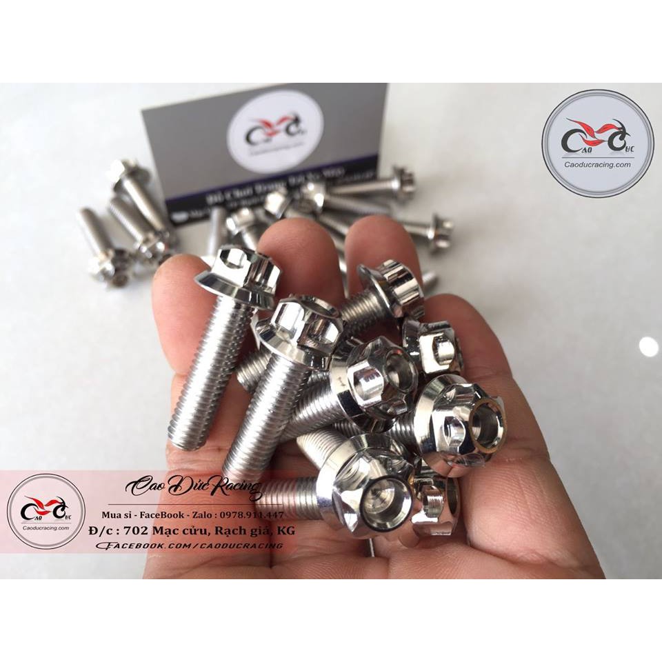 ốc Problot CNC 8x30 Trắng - (giá 1 con)